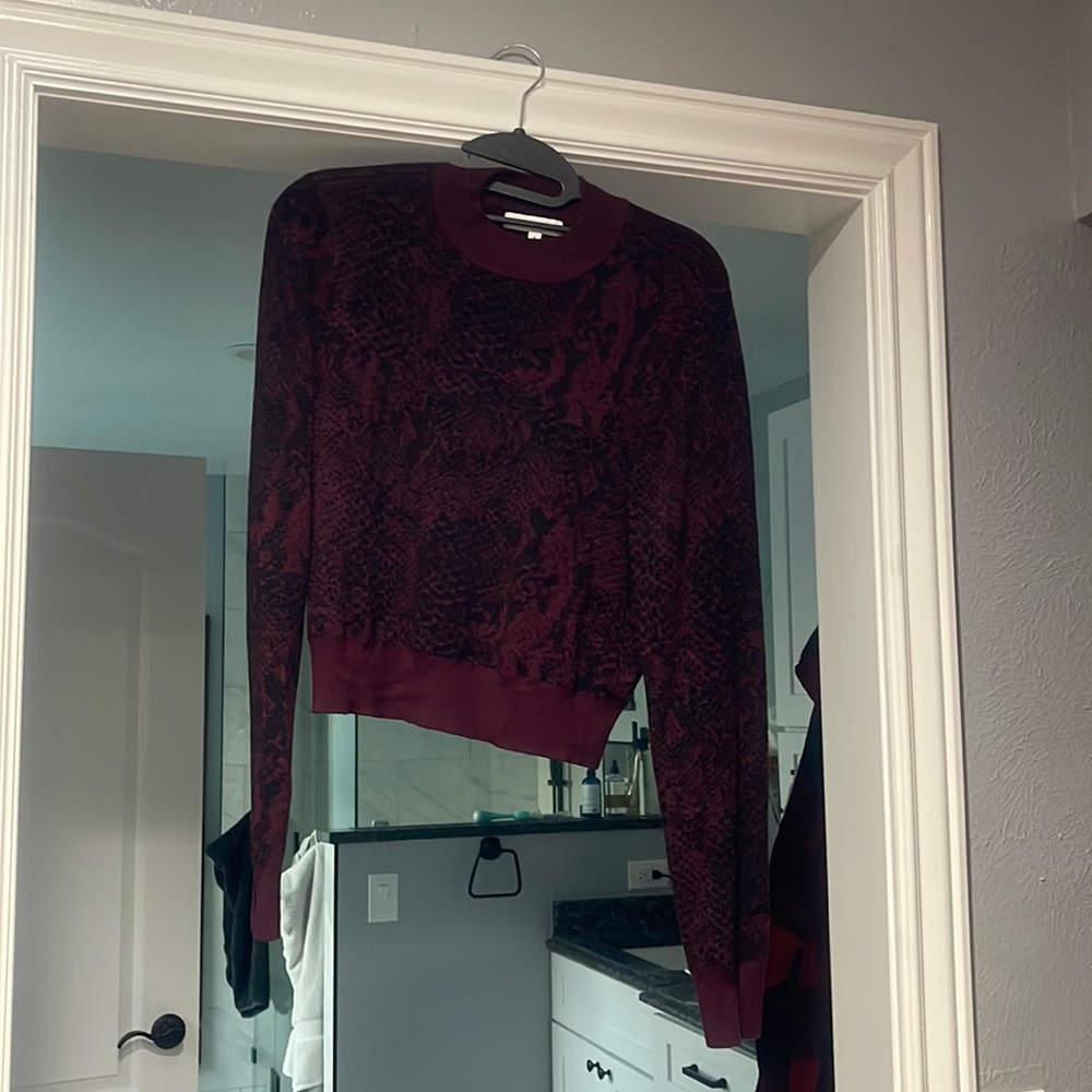 Express x negin mirsalehi snake print sweater
